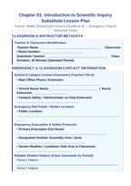 Intro to Scientific Inquiry Substitute Lesson Plan sample page