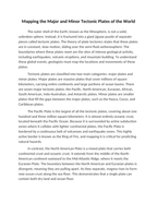 Mapping the Major and Minor Tectonic Plates of the World Reading Worksheet sample page