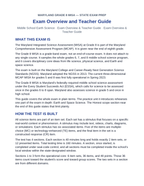 Maryland MISA Exam Overview & Teacher Guide Exam Overview & Teacher Guide sample page