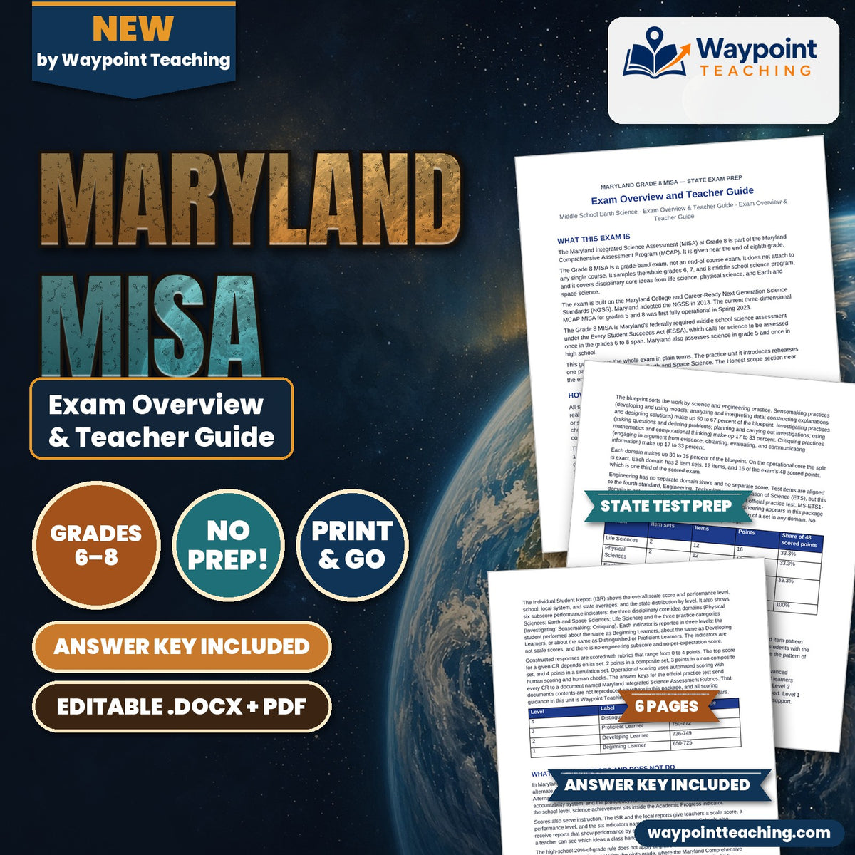 Maryland MISA Exam Overview & Teacher Guide Exam Overview & Teacher Guide cover