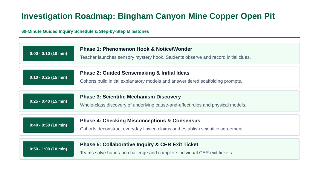 Mining & Resource Extraction Scaffolded Phenomena-Based Lesson: Bingham Canyon Mine: The Human-Made Canyon Visible from Space Presentation sample page