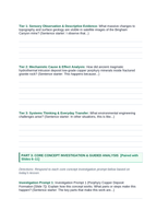 Mining & Resource Extraction Scaffolded Phenomena-Based Lesson: Bingham Canyon Mine: The Human-Made Canyon Visible from Space Student Response Sheet sample page