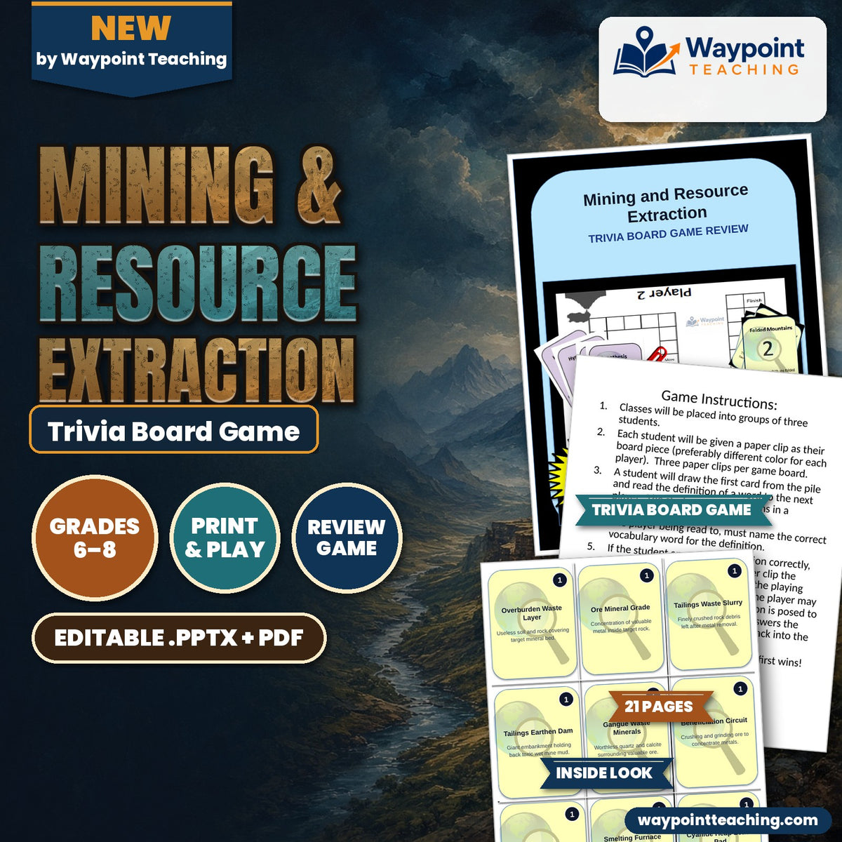 Mining & Resource Extraction Trivia Board Game cover