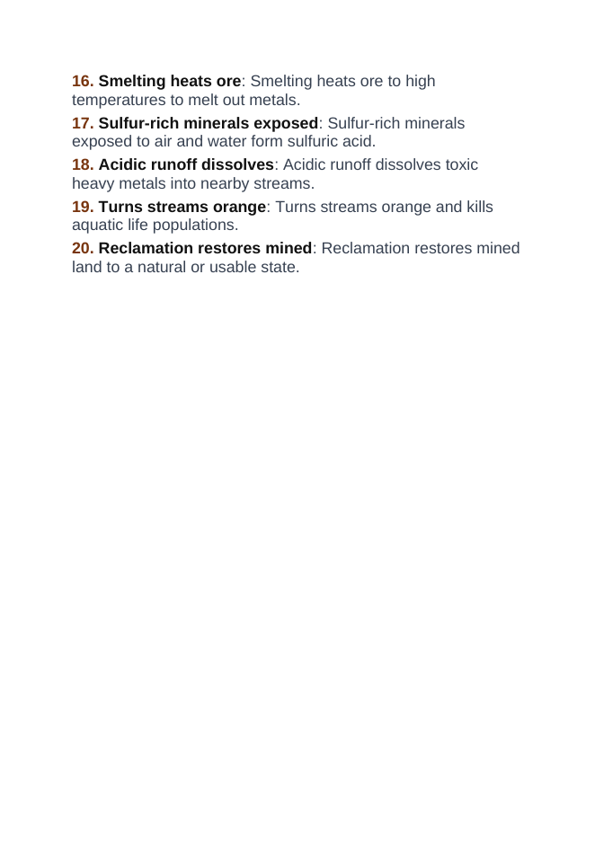 Mining & Resource Extraction Vocabulary Words & Definitions sample page