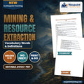 Mining & Resource Extraction Vocabulary Words & Definitions cover