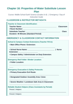 Properties of Water Substitute Lesson Plan sample page