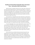 Reading and Interpreting Topographic Maps and Contour Lines Reading Worksheet sample page