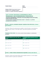Renewable & Nonrenewable Resources Scaffolded Phenomena-Based Lesson: Hellisheidi: Harvesting Magma Heat and Turning Carbon Dioxide into Stone Student Response Sheet sample page