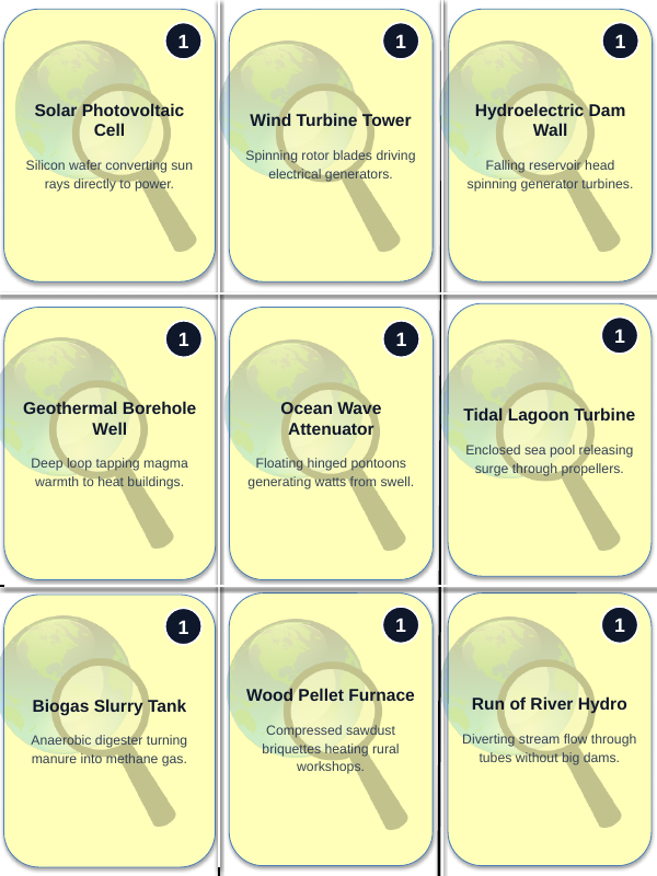 Renewable & Nonrenewable Resources Trivia Board Game sample page