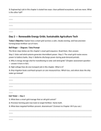 Technology for Environmental Change Bell Ringers & Exit Tickets sample page