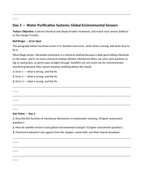 Technology for Environmental Change Bell Ringers & Exit Tickets sample page