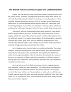 The Role of Volcanic Activity in Copper and Gold Distribution Reading Worksheet sample page