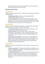 The Solar System 5E Lesson Plan sample page