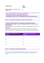 The Solar System Phenomena-Based Lesson: The Pale Blue Dot: Earth as a Solitary Sunlit Pixel Across 3.7 Billion Miles Student Response Sheet sample page
