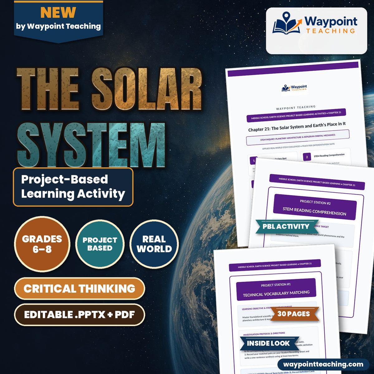 The Solar System Project-Based Learning Activity cover