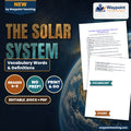 The Solar System Vocabulary Words & Definitions cover