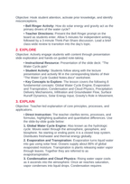 The Water Cycle 5E Lesson Plan sample page