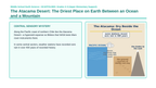 The Water Cycle Scaffolded Phenomena-Based Lesson: The Atacama Desert: The Driest Place on Earth Between an Ocean and a Mountain Presentation sample page