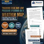 Tracking High and Low Pressure Systems on a Weather Map Reading Worksheet cover