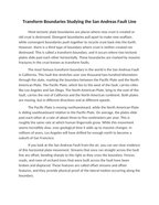 Transform Boundaries Studying the San Andreas Fault Line Reading Worksheet sample page