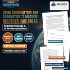 Using Anemometers and Barometers to Measure Weather Variables Reading Worksheet cover