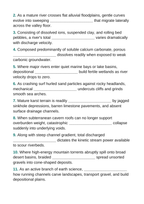 Water's Role in Shaping Landforms Fill-in-the-Blank Vocabulary Worksheet sample page