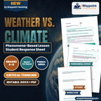 Weather vs. Climate Phenomena-Based Lesson: Mount Washington: A 231 MPH Surface Wind Gust in an Alpine Tundra Climate Student Response Sheet cover