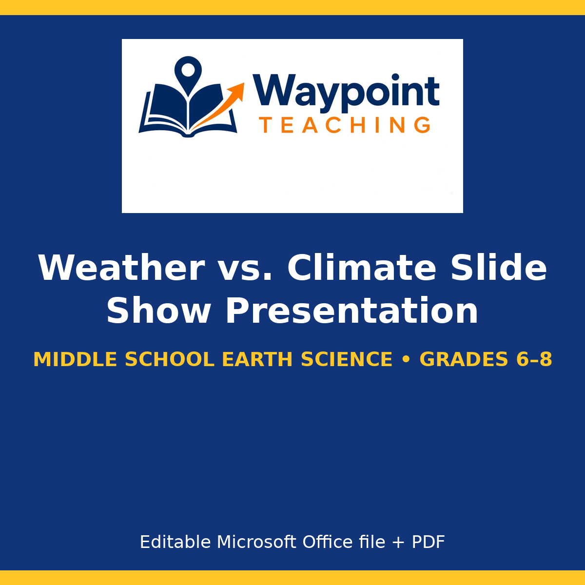 Weather vs. Climate Slide Show Presentation cover