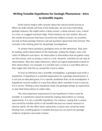 Writing Testable Hypotheses for Geologic Phenomena Reading Worksheet sample page