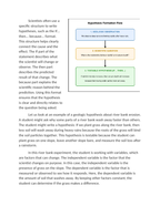 Writing Testable Hypotheses for Geologic Phenomena Reading Worksheet sample page