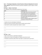 Adaptations Over Time Bell Ringers & Exit Tickets sample page