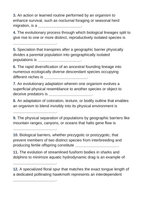 Adaptations Over Time Fill-in-the-Blank Vocabulary Worksheet sample page