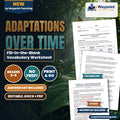 Adaptations Over Time Fill-in-the-Blank Vocabulary Worksheet cover