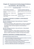 Anatomical & Embryological Evidence for Evolution 5E Lesson Plan sample page