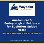 Anatomical & Embryological Evidence for Evolution Guided Notes cover