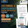 Anatomical & Embryological Evidence for Evolution Lesson Quiz cover