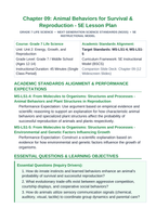 Animal Behaviors for Survival & Reproduction 5E Lesson Plan sample page