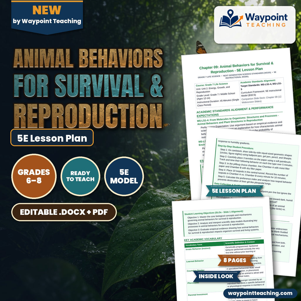 Animal Behaviors for Survival & Reproduction 5E Lesson Plan cover