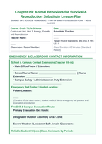 Animal Behaviors for Survival & Reproduction Substitute Lesson Plan sample page