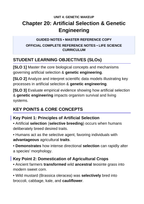 Artificial Selection & Genetic Engineering Guided Notes sample page