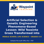 Artificial Selection & Genetic Engineering Phenomena-Based Lesson: Wild Teosinte Grass Transformed into Modern Sweet Corn Student Response Sheet cover