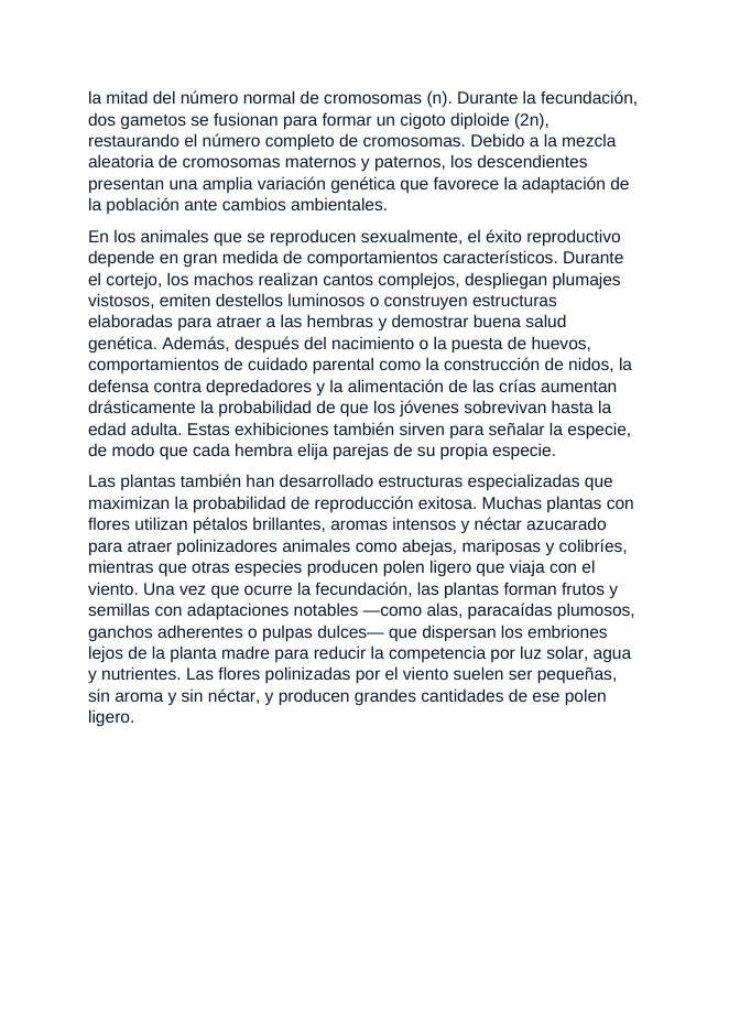 Asexual vs. Sexual Reproduction Spanish Reading Passage & Comprehension Questions sample page