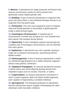 Asexual vs. Sexual Reproduction Vocabulary Words & Definitions sample page