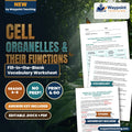 Cell Organelles & Their Functions Fill-in-the-Blank Vocabulary Worksheet cover