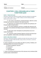 Cell Organelles & Their Functions Lesson Quiz sample page