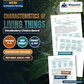 Characteristics of Living Things Vocabulary Choice Board cover