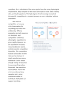 Competition for Resources Intraspecific vs Interspecific Reading Worksheet sample page