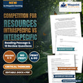 Competition for Resources Intraspecific vs Interspecific Reading Worksheet cover