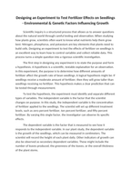 Designing an Experiment to Test Fertilizer Effects on Seedlings Reading Worksheet sample page