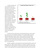 Designing an Experiment to Test Fertilizer Effects on Seedlings Reading Worksheet sample page